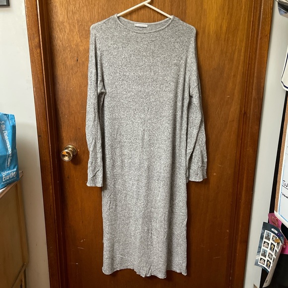 Zara gray melange midi maxi sweater dress - Picture 5 of 5